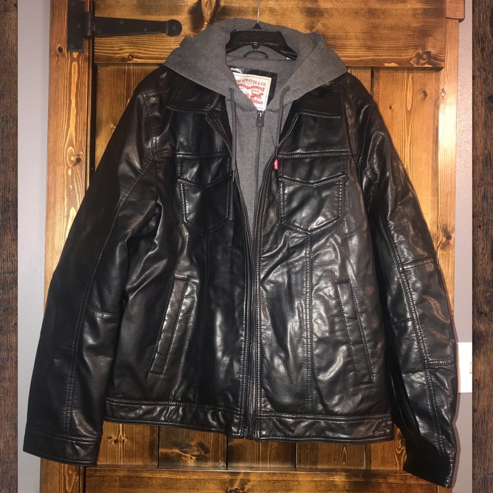 BRAND NEW Levi Strauss Faux Leather Coat
